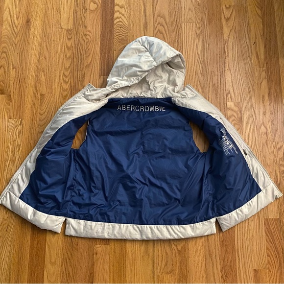 Vintage ABERCROMBIE Hooded Zip-Up Down Puffer Vest - Picture 2 of 5